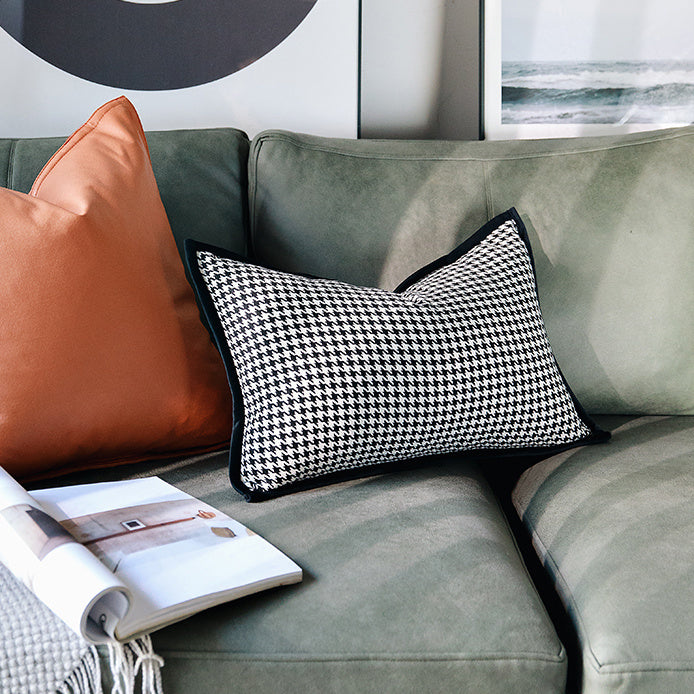 Tech Leather Pillow Sofa Living Room Cushion