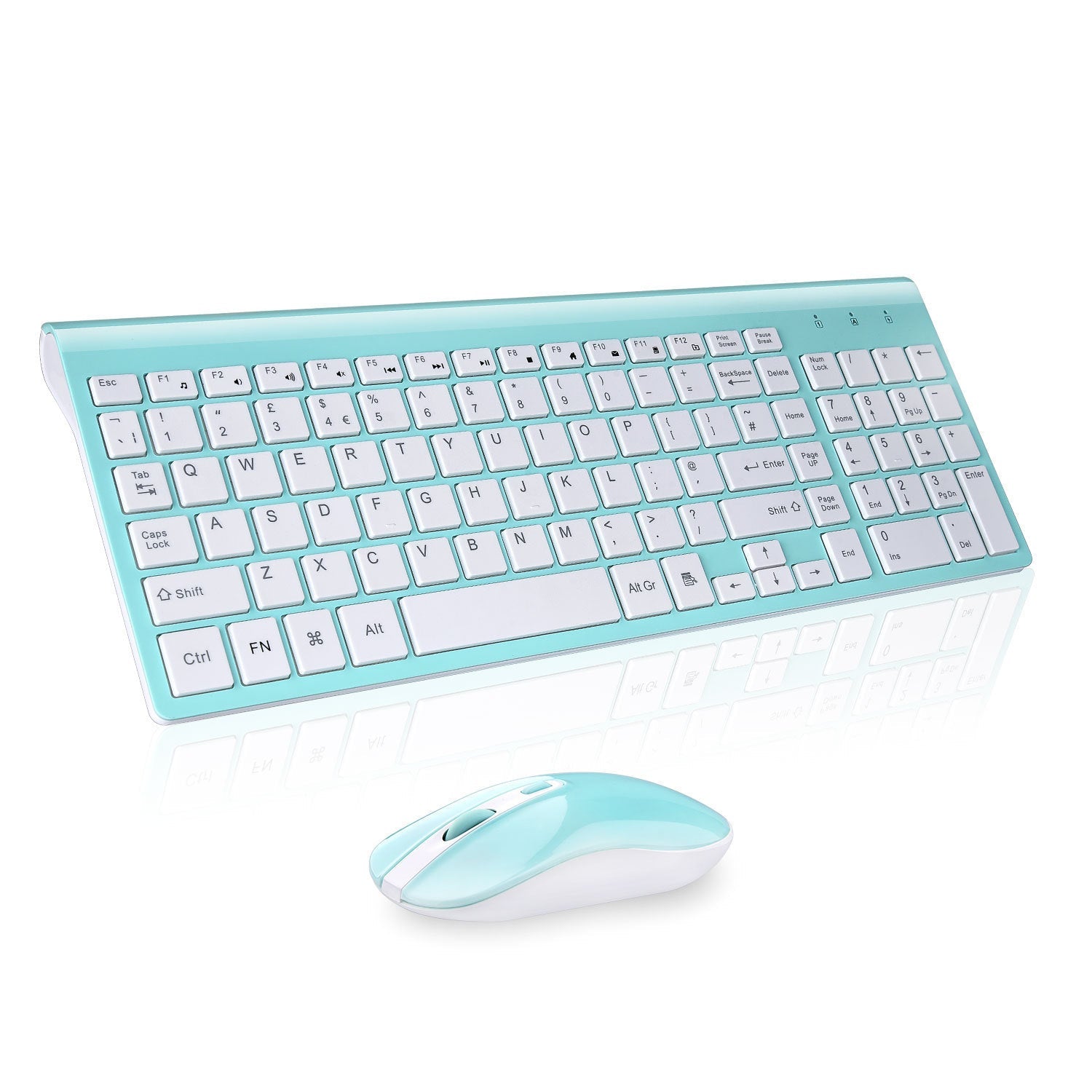 fashion wireless keyboard mouse set 2.4G thin   desktop laptop accesso