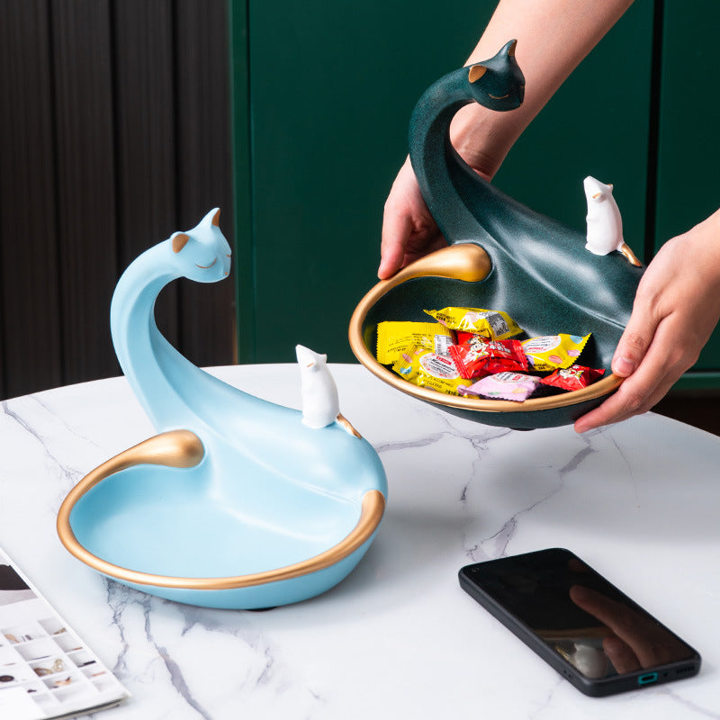 Living Room Key Storage Box Interesting Ornaments Cat And Mouse Home Accessories