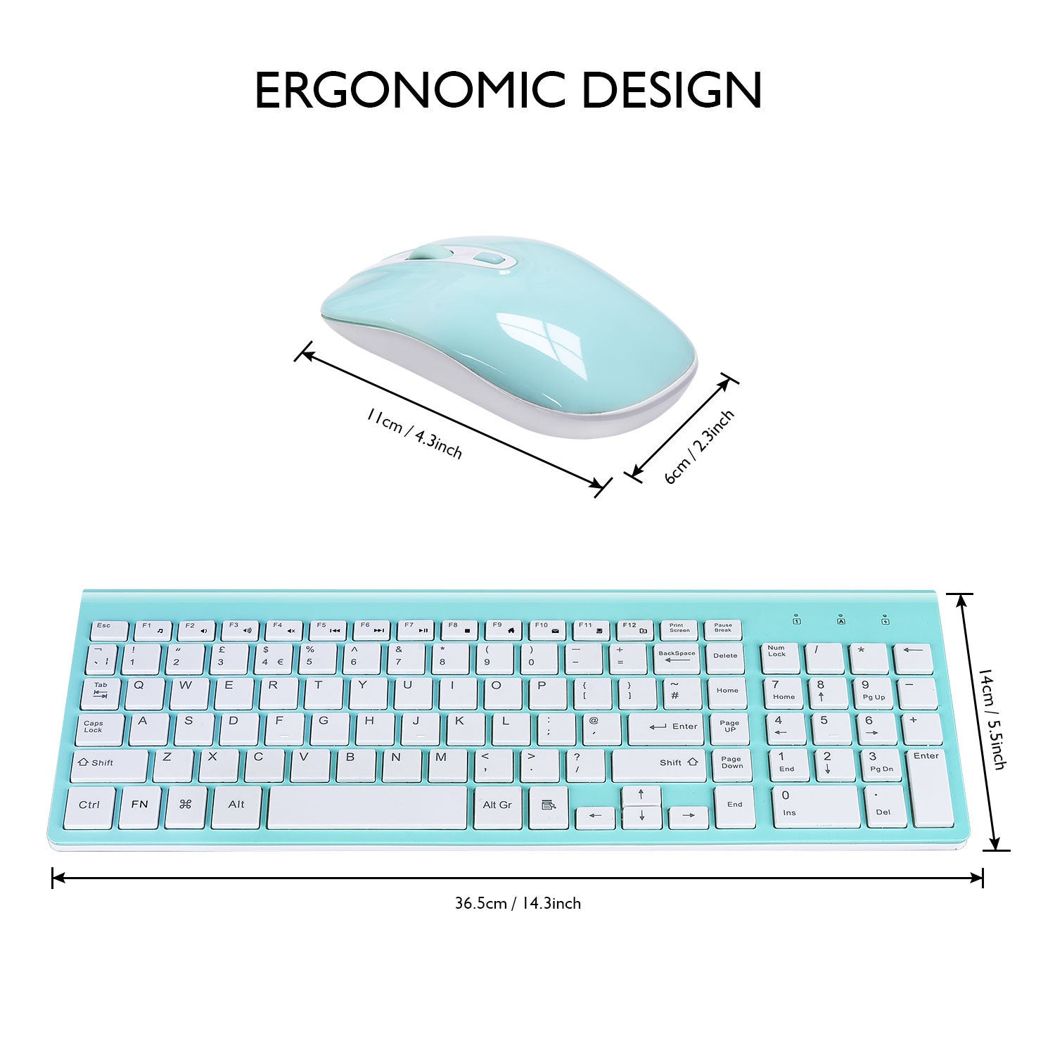 fashion wireless keyboard mouse set 2.4G thin   desktop laptop accesso