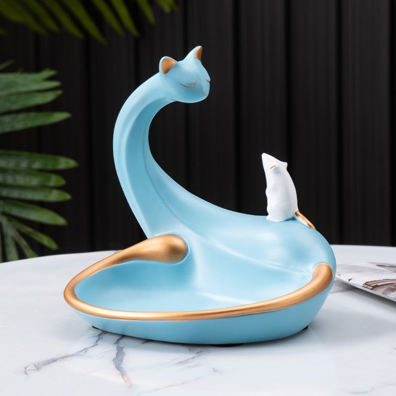 Living Room Key Storage Box Interesting Ornaments Cat And Mouse Home Accessories